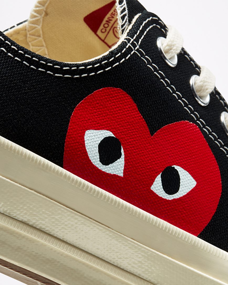 Tenisky Nizke Converse x Comme des Garçons PLAY Chuck 70 Panske Čierne Biele Červené | SK MFZ11D8